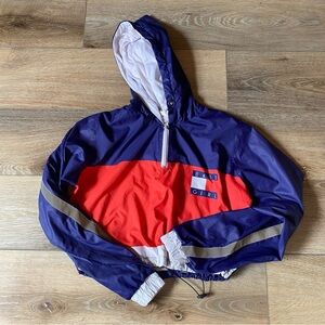 Thug Ave Women’s Juniors Cropped Windbreaker Hoodie MED Long Sleeves “Baby Girl”